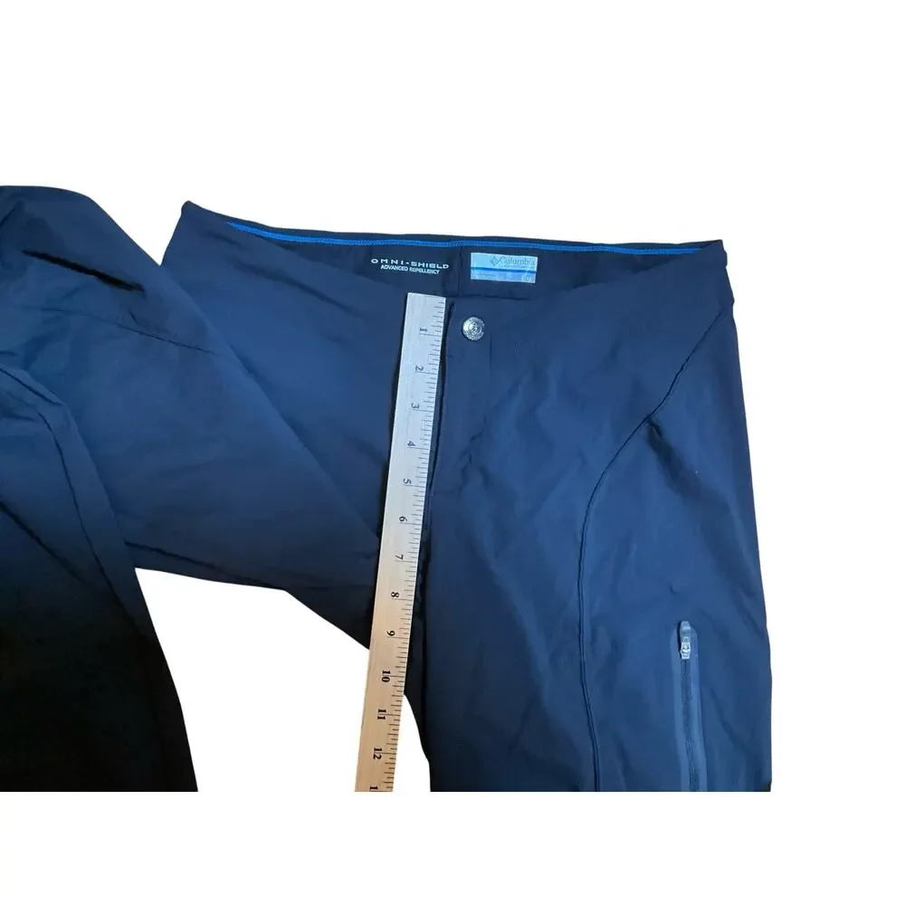 Columbia Omni-Shield Wide Leg Pants Mid Rise‎ Zip Pocket Black Womens Size 8 NEW - Picture 6 of 6